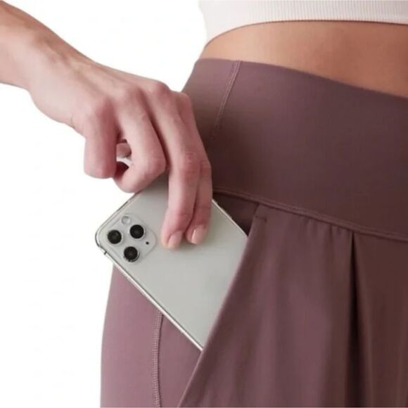 Athleta Elation Damask Mauve Jogger Buttery Soft Powervita Tapered Stretch Sz S - Picture 7 of 10